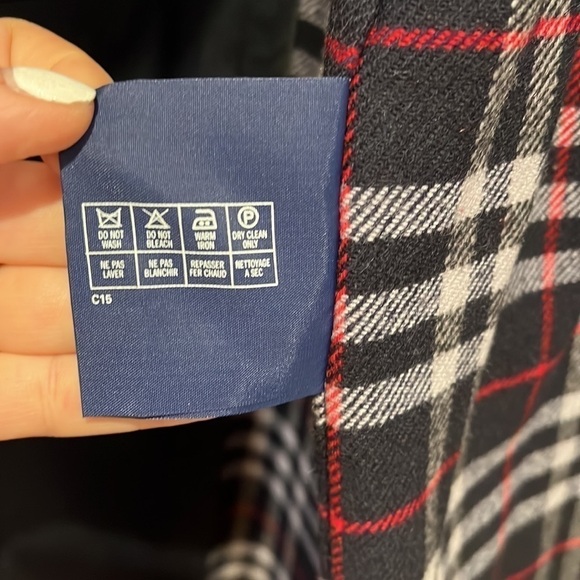 Burberrys Sz 10 Vintage Burberry Dark Navy Trench Coat with Wool Zipout Lining - Picture 16 of 16